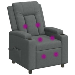 vidaXL Massagesessel mit Liegefunktion Dunkelgrau 75 x 95 x 100 cm