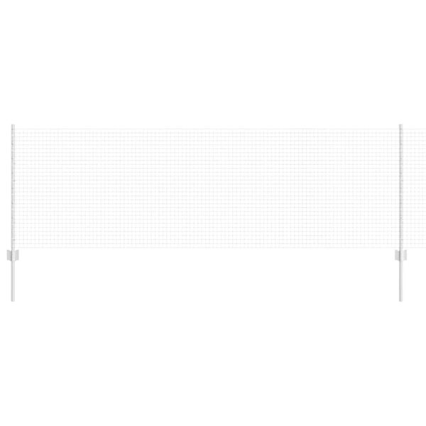 vidaXL Zaun mit Pfosten Silber 0,8 x 25 m Stahl