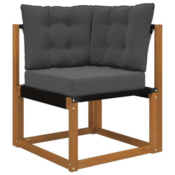 vidaXL Sofakissen f&uuml;r drau&szlig;en 3 pcs Anthrazit Polyester