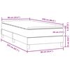 vidaXL Boxspringbett mit Matratze Dunkelblau 90x220 cm Samt