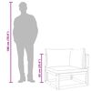 vidaXL Modular-Ecksofa mit Hellgrauen Kissen Massivholz Akazie