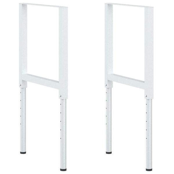 vidaXL Werkbankgestell Verstellbar 2 Stk. Metall 55x(69-95,5) cm Grau