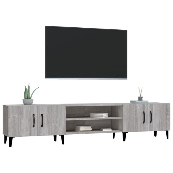 vidaXL TV-Schrank Grau Sonoma 180x31,5x40 cm Holzwerkstoff
