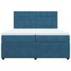 vidaXL Boxspringbett mit Matratze Blau 200x200 cm Samt