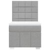 vidaXL Boxspringbett mit Matratze Hellgrau 90x190 cm Stoff