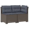 vidaXL 2-Sitzer Garten-Sofa mit Kissen Rattan-Look 2-Sitzer PP