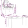 vidaXL 7-teiliges Garten-Esszimmerset Braunes Polyrattanglas