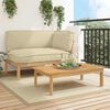 vidaXL Sofa Set mit Kissen Uni 2 pcs Beige Massivholz Akazie