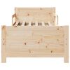 vidaXL Bettrahmen mit Kopfteil Braun 80 x 200 cm Holzwerkstoff