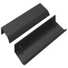 vidaXL Griff 2 pcs Schwarz 120 x 39,6 x 17 mm Aluminium