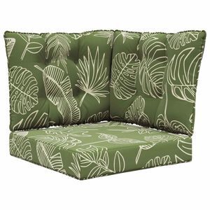 vidaXL Sofakissen f&uuml;r drau&szlig;en Polyester Blattdesign 50,5 x 50,5 cm