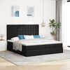 vidaXL Ottoman-Bett mit Matratzen Schwarz 180x200 cm Stoff