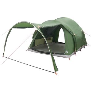 vidaXL Tunnelzelt Gr&uuml;n 6-Personen Polyester und Stahl