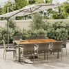 vidaXL 9-tlg. Garten-Essgruppe mit Kissen Grau Poly Rattan