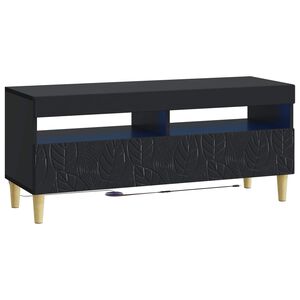 vidaXL LED-TV-Schrank Schwarz Holzwerkstoff