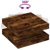 vidaXL Couchtisch 360-Grad Drehbar Räuchereiche 70x70x34,5 cm