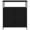 vidaXL Sideboard Schwarz Eichen-Optik 70 x 30 x 80 cm Holzwerkstoff
