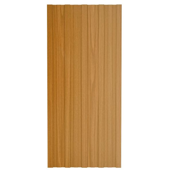 vidaXL Dachpaneele 12 Stk. Verzinkter Stahl Holzoptik Hell 100x45 cm