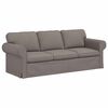vidaXL Sofa 180cm 2 pcs Taupe Metall