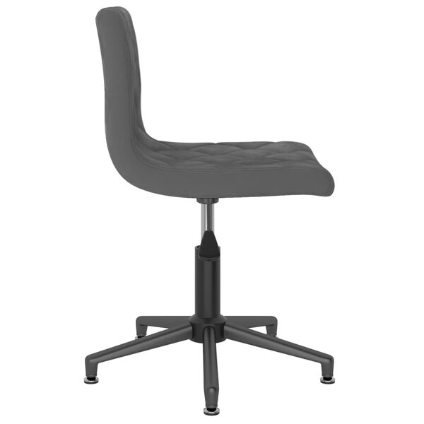 vidaXL Esszimmerst&uuml;hle 4 Stk. Drehbar Dunkelgrau Samt