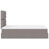vidaXL Ottoman-Bett mit Matratze Taupe 120x190 cm Stoff