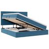 vidaXL Aufbewahrungsbett mit Matratze Dunkelblau 160 x 200 cm Samt