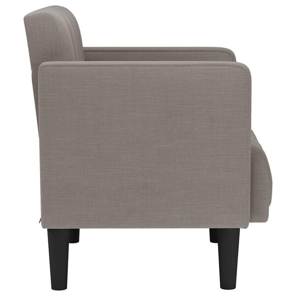 vidaXL Zweisitzer-Sofa Taupe 111 cm Stoff