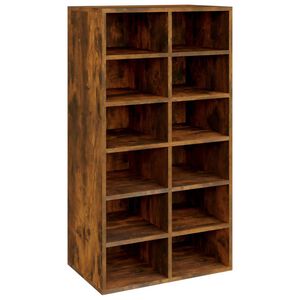 vidaXL Schuhregal R&auml;uchereiche 54x34x100,5 cm Holzwerkstoff