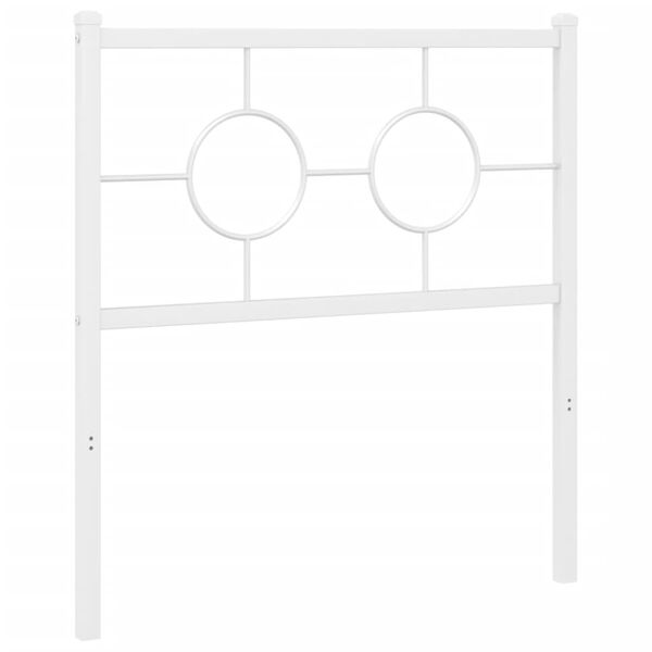 vidaXL Kopfteil Metall Wei&szlig; 80 cm