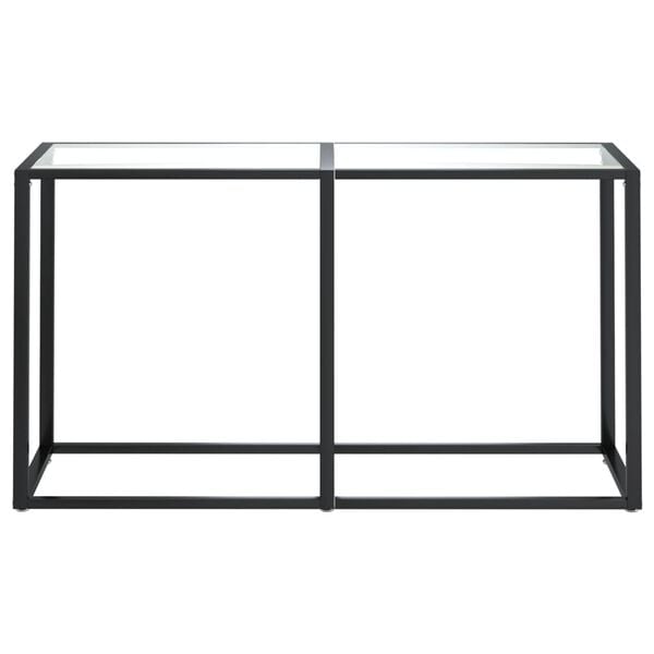 vidaXL Konsolentisch Transparent 140x35x75,5 cm Hartglas