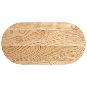 vidaXL Tischplatte 80x40x2 cm Massivholz Eiche Oval
