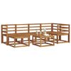 vidaXL Outdoor-Sofagarnitur mit Kissen 7 pcs Natur und Anthrazit