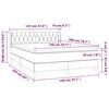 vidaXL Boxspringbett mit Matratze Dunkelblau 140x200 cm Samt