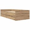 vidaXL Bettrahmen Artisan-Eiche 90 x 200 cm Massives Kiefernholz
