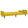 vidaXL Schlafsofa 2-Sitzer mit 2 Kissen Gelb Samt
