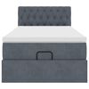 vidaXL Ottoman-Bett mit Matratze & LEDs Dunkelgrau 80x200 cm Samt