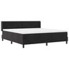 vidaXL Boxspringbett mit Matratze Schwarz 200 x 180 cm Polyester