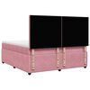 vidaXL Boxspringbett mit Matratze Rosa 180x200 cm Samt