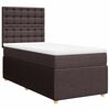 vidaXL Boxspringbett mit Matratze Dunkelbraun 90x190 cm Stoff