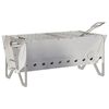 vidaXL Camping Feuerstelle 42 x 22 x 18 cm Edelstahl Silber
