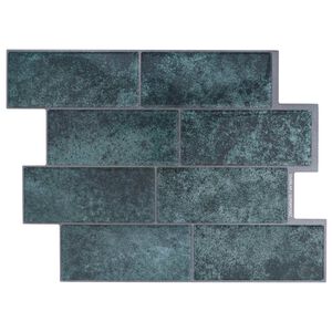 vidaXL U-Bahn-Fliese 50 pcs Blaugr&uuml;n 29 x 21 cm Polyurethan und PET
