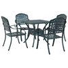 vidaXL Gartentisch Set 5 pcs Gr&uuml;n Gussaluminium