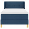 vidaXL Boxspringbett mit Matratze mit Kopfteil Blau 90 x 200 cm Stoff