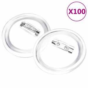 vidaXL Button-Set mit Anstecknadel 100 Stk. Acryl 58 mm