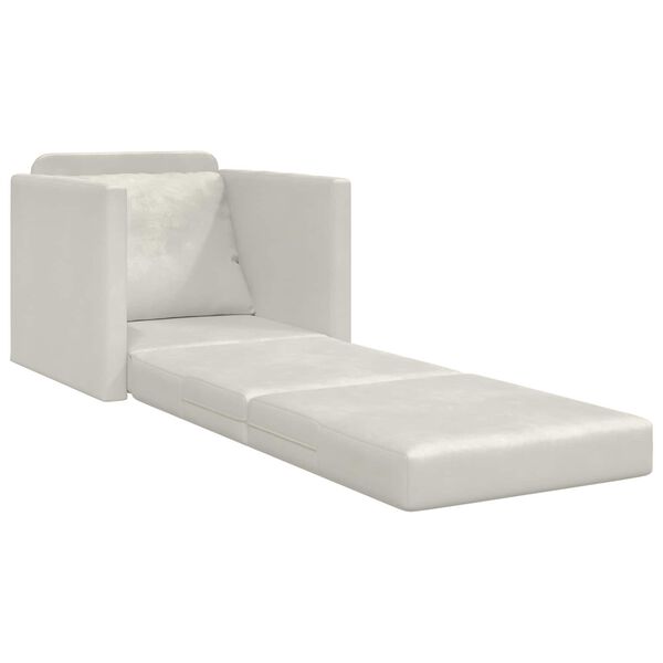 vidaXL Schlafsofa 60cm Creme Samt