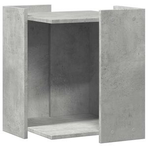 vidaXL Katzenklo Betongrau 42x42x51 cm Holzwerkstoff