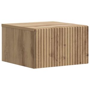 vidaXL Wandmontierter Nachttisch Artisan-Eiche 33 x 34,5 x 20 cm