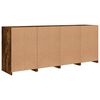 vidaXL Sideboard mit LED-Leuchten R&auml;uchereiche 164x37x67 cm