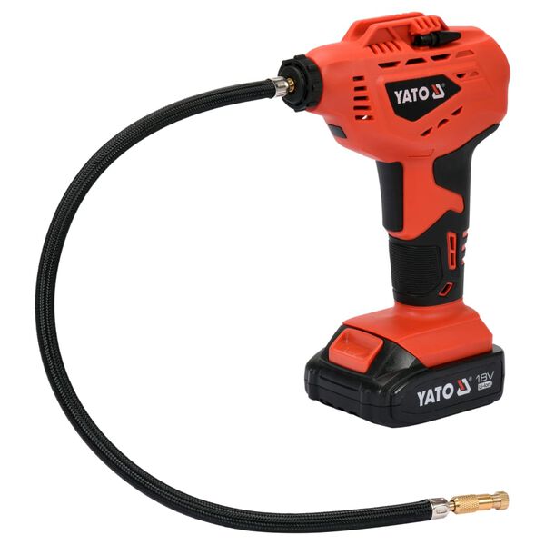 YATO Luftpumpe mit 2,0 Ah Li-Ionen-Akku 18 V