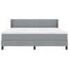 vidaXL Boxspringbett mit Matratze Hellgrau 200 x 180 cm Polyester